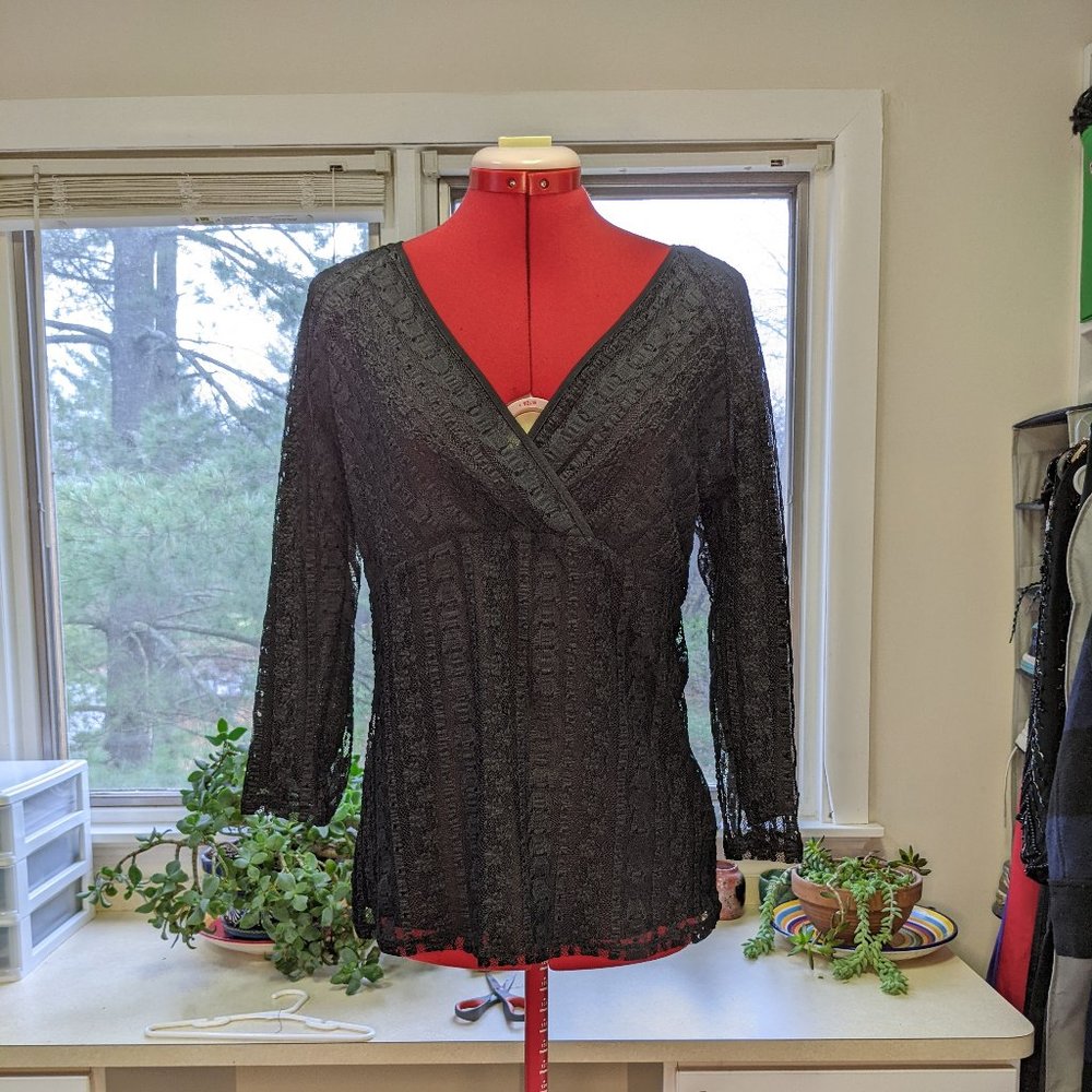 J Jill black blouse